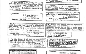 Genealogie familie van Katwijk